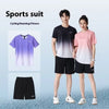 Gradient Sports Suit – Quick-Dry Workout T-Shirt & Shorts Set for Running and Fitness