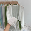 Hollow Thin Loose Lantern Sleeve Sun Protective Blouse