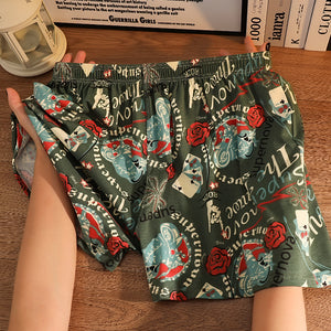 Cotton Printed Men's Home Loose Casual Print Boxer Shorts