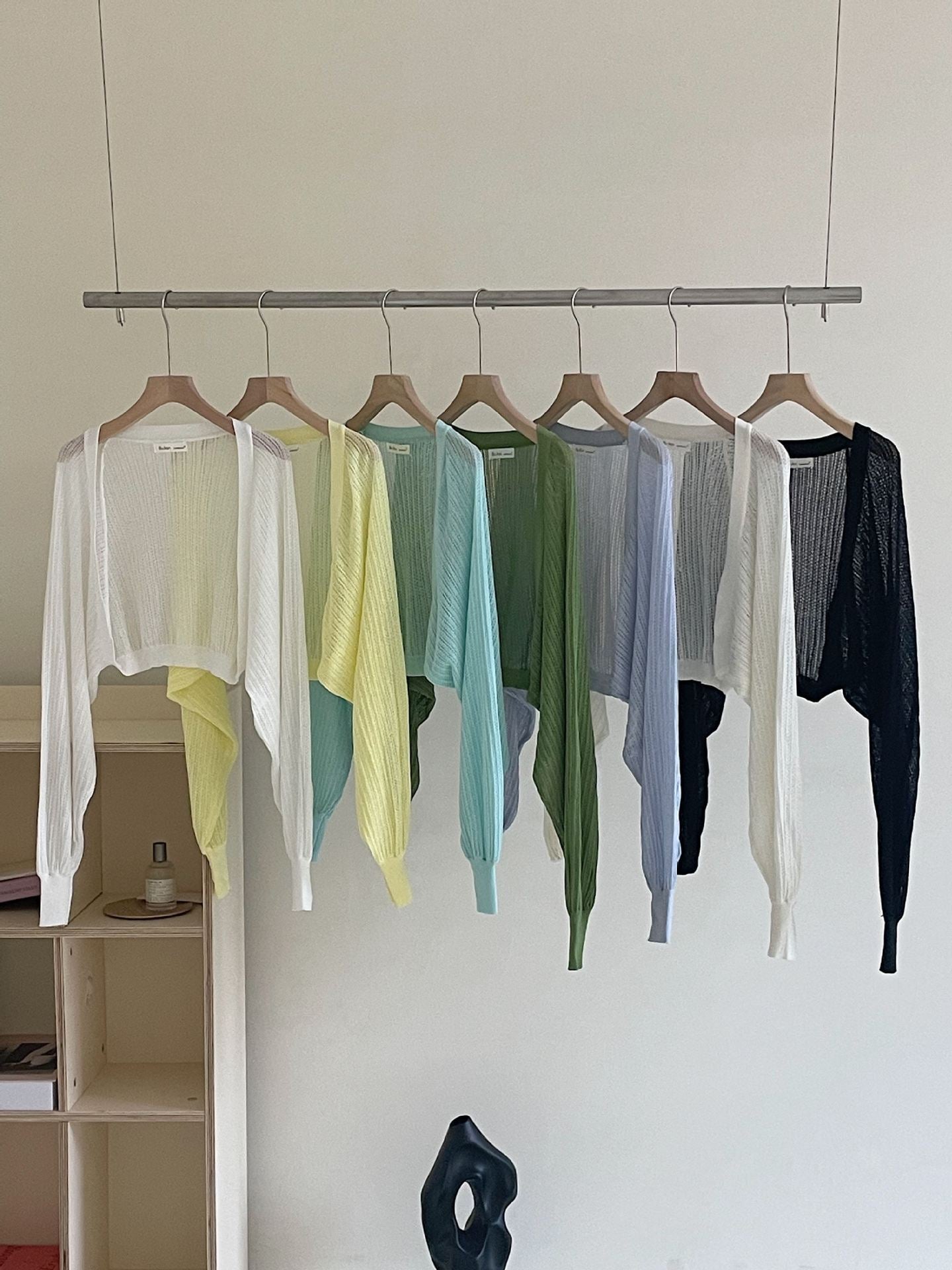 Hollow Thin Loose Lantern Sleeve Sun Protective Blouse