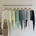 Hollow Thin Loose Lantern Sleeve Sun Protective Blouse