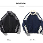 Men's Casual Spring And Autumn Outdoor Stitching Contrast Color Jacket