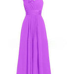 Women's Multi-Colored Slanted Neck Strapless Long Dress | ModeHaven