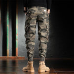 Men's Spring And Autumn Camouflage Loose Ankle Banded Working Pants