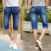 Men’s Ultra-Thin Cropped Denim Shorts for Youth | ModeHaven
