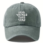Embroidered Letter Washed-out Vintage Baseball Cap Unisex Adjustable