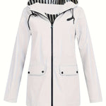 Women's Zipper Hooded Outdoor Windproof Thin Coat