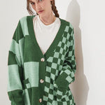 Trend Loose Slim Fit Printed Checks Knitwear
