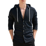 Slim-Fit Hooded Cardigan Shirt for Men – Casual & Stylish Outerwear