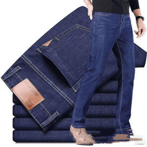 Jeans Men's Loose Straight Mid-waist
