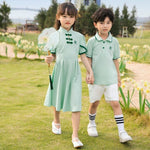 Hanfu Parent-Child Matching Outfits – Chinese Style Short Sleeve Dress Set