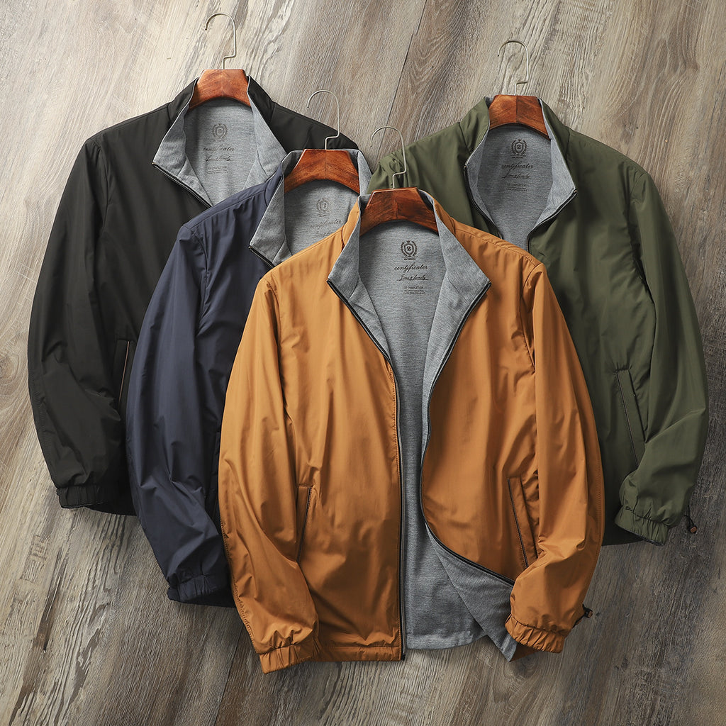 Men's High-end Business Casual Stand Collar Simple Jacket