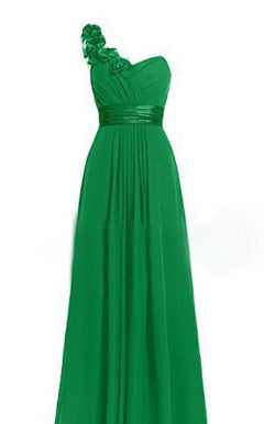 Women's Multi-Colored Slanted Neck Strapless Long Dress | ModeHaven