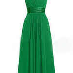 Women's Multi-Colored Slanted Neck Strapless Long Dress | ModeHaven