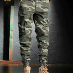 Men's Spring And Autumn Camouflage Loose Ankle Banded Working Pants