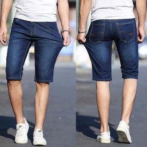 Men’s Ultra-Thin Cropped Denim Shorts for Youth | ModeHaven
