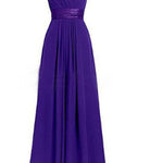 Women's Multi-Colored Slanted Neck Strapless Long Dress | ModeHaven