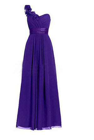 Women's Multi-Colored Slanted Neck Strapless Long Dress | ModeHaven