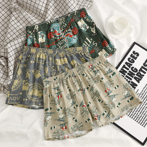 Cotton Printed Men's Home Loose Casual Print Boxer Shorts