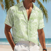 Men’s Hawaiian Floral Shirt – Short Sleeve Tropical Casual Summer Shirt with Buckle