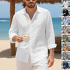 Linen American Style Loose Hawaiian Vacation Casual Shirt