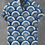 Stand Collar Fashion Trend Casual Cool All-match Short-sleeved Shirt Men