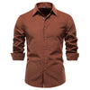 Men's Corduroy Pure Cotton Business Casual Long Sleeve Shirt