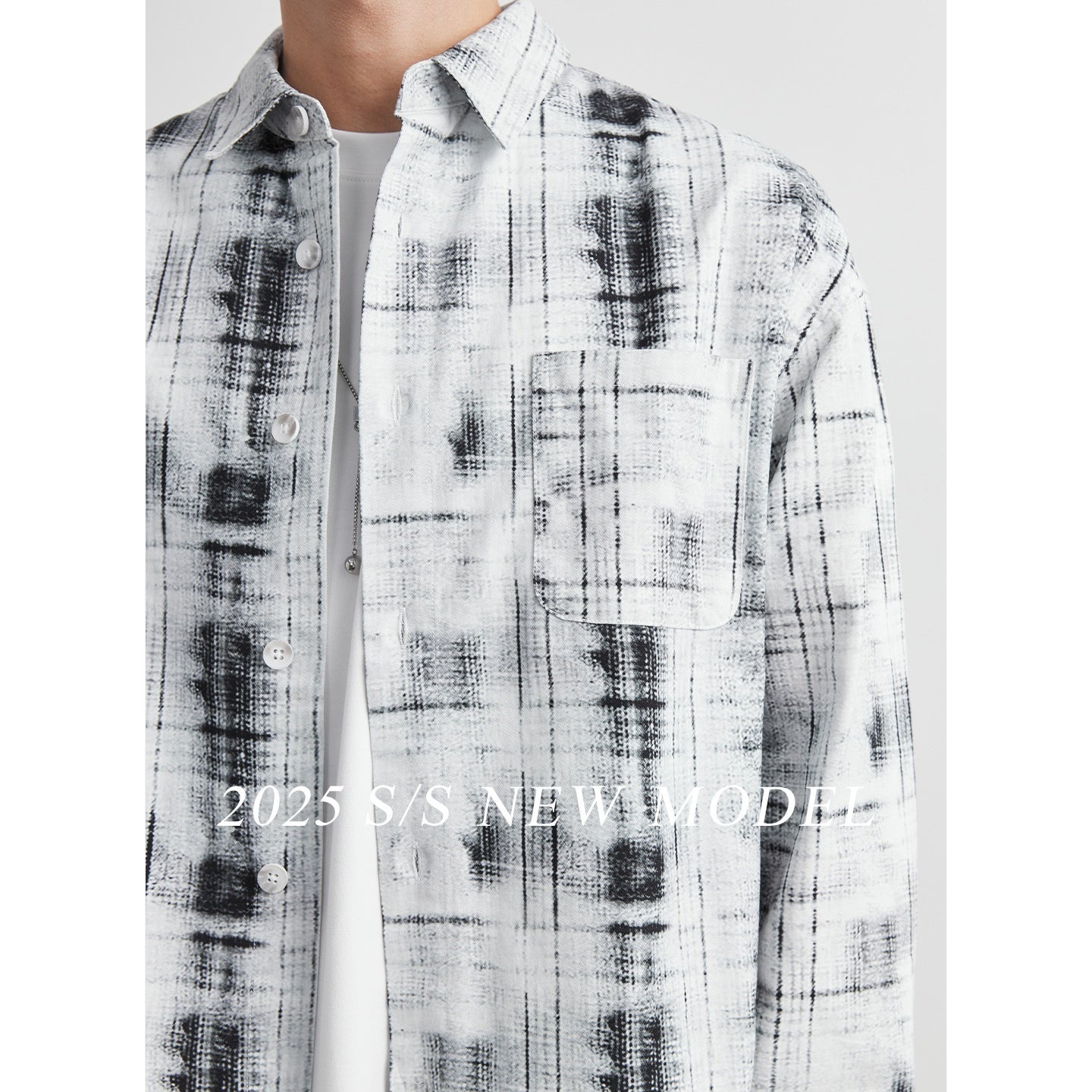 Retro Plaid Cotton Cardigan – Casual Overshirt with Vintage Design Sense