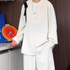 Long Sleeve POLO Shirt Trousers Suit Men's Casual