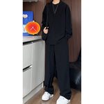 Long Sleeve POLO Shirt Trousers Suit Men's Casual