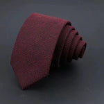 Thickened Sanded Fabric Hand Hit Men's Business Fashion Striped Solid Color Tie Cotton Formal Wear