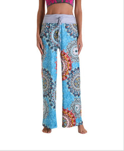 Loose Lace-up Camouflage Printed Pants
