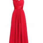 Women's Multi-Colored Slanted Neck Strapless Long Dress | ModeHaven
