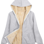 Fleece-lined Thickened Hooded Plush Women's Coat
