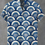 Stand Collar Fashion Trend Casual Cool All-match Short-sleeved Shirt Men