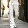 Men's Formal Corduroy Diagonal Pocket Solid Color Slim Fit Bell-bottom Pants
