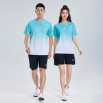 Gradient Sports Suit – Quick-Dry Workout T-Shirt & Shorts Set for Running and Fitness