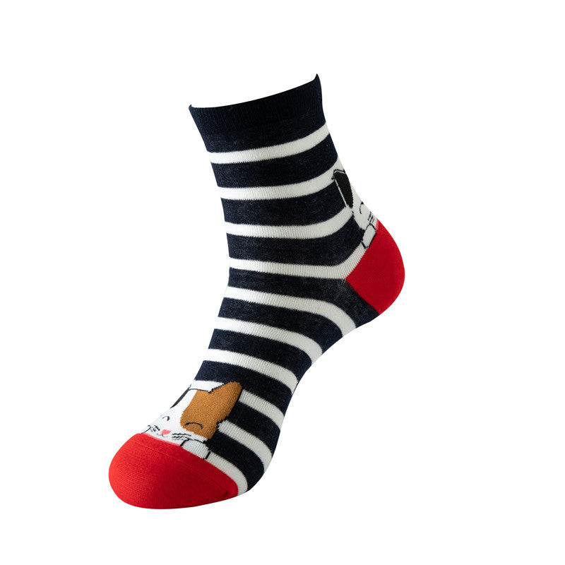 Mid-calf New Cat Pattern Women's Socks