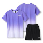 Gradient Sports Suit – Quick-Dry Workout T-Shirt & Shorts Set for Running and Fitness