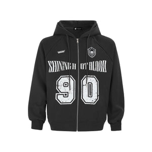 Women's American-style Retro Line Letter Embroidery Loose Casual Jacket