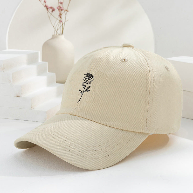 Men's And Women's Casual Simple Rose Washed Baseball Cap