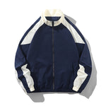 Men's Casual Spring And Autumn Outdoor Stitching Contrast Color Jacket