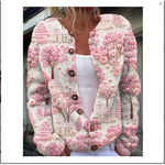 New Digital Printing Cardigan Coat For Women