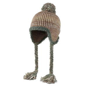 New Style With Fur Ball Thickened Woolen Cap Korean Style Earflaps Slipover Knitted Hat
