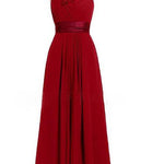 Women's Multi-Colored Slanted Neck Strapless Long Dress | ModeHaven