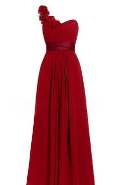 Women's Multi-Colored Slanted Neck Strapless Long Dress | ModeHaven