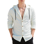 Slim-Fit Hooded Cardigan Shirt for Men – Casual & Stylish Outerwear