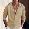 Slim-Fit Hooded Cardigan Shirt for Men – Casual & Stylish Outerwear