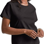 Loose Solid Color Short Sleeve Women's Summer Casual Crew Neck Top