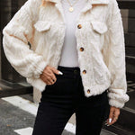 Double-sided Plush Casual Button Cardigan Top Coat For Women
